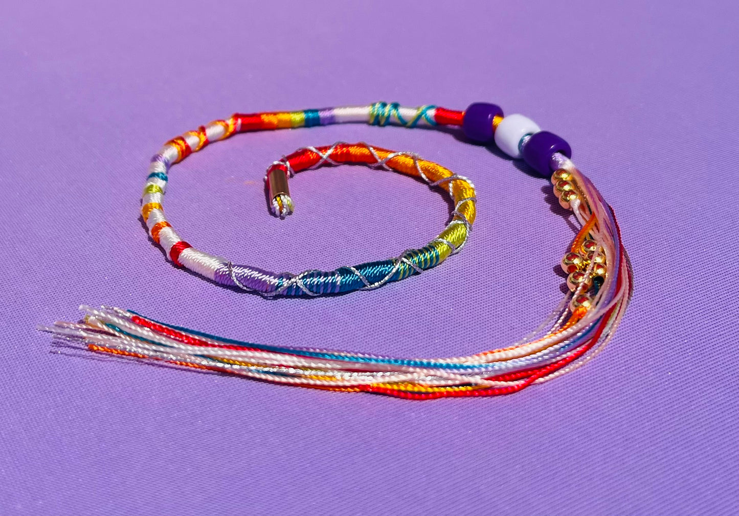 Rainbow hair braid