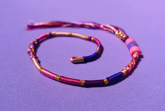Pink & purple hair braid