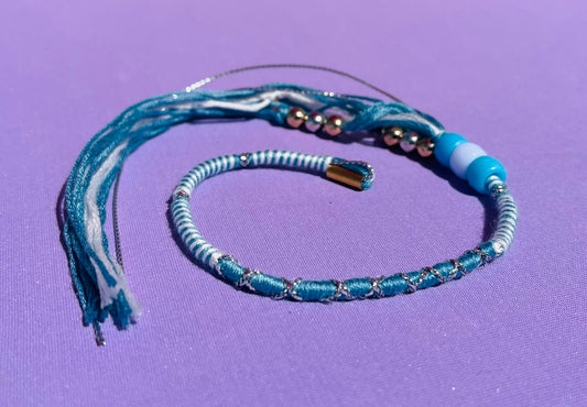 Blue hair braid